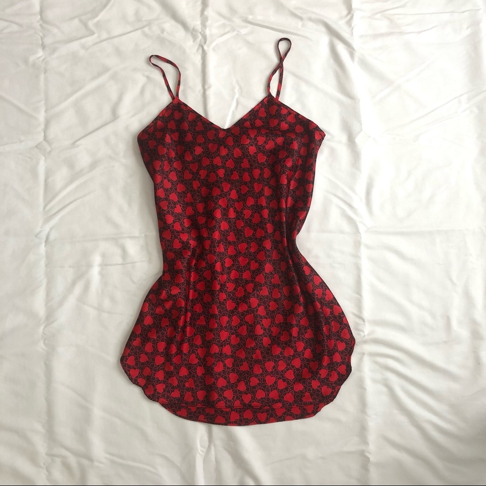 True 90s Vintage Red and Black Slip Dress